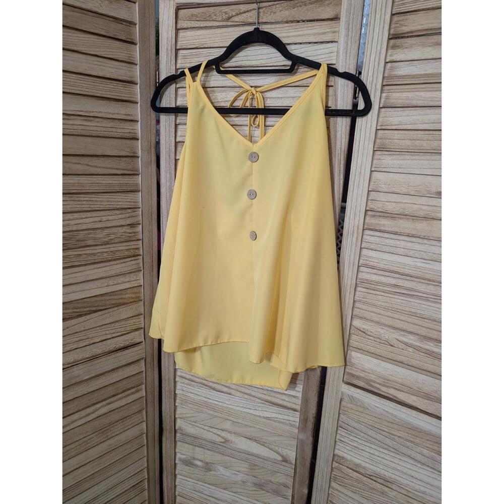 Shein Curve 1Xl Summer Tank Top Yellow